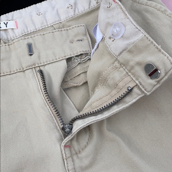 Roxy Tan Khaki Cotton/Spandex Pants Juniors 1 - Picture 3 of 15